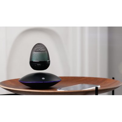 Левитирующая bluetooth колонка "Smart UFO" 3Вт с разноцветной подсветкой черный с синим