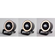 Bluetooth колонка-подставка "Smart Loud" с беспроводным (10W) зарядным устройством, лампой и подсветкой логотипа черный