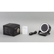 Bluetooth колонка-подставка "Smart Loud" с беспроводным (10W) зарядным устройством, лампой и подсветкой логотипа черный