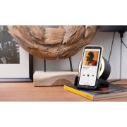 Bluetooth колонка-подставка "Smart Loud" с беспроводным (10W) зарядным устройством, лампой и подсветкой логотипа черный