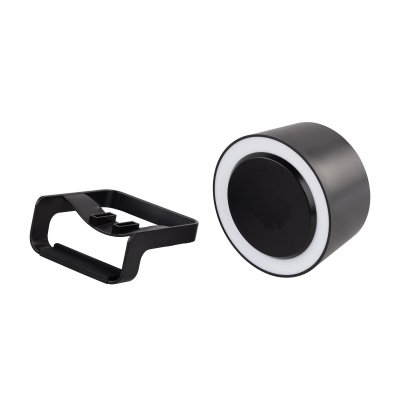 Bluetooth колонка-подставка "Smart Loud" с беспроводным (10W) зарядным устройством, лампой и подсветкой логотипа черный