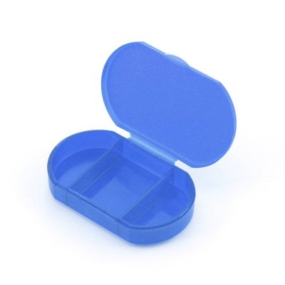 Витаминница TRIZONE, 3 отсека; 6 x 1.3 x 3.9 см; пластик, синяя Синий
