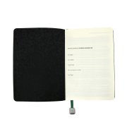 Ежедневник недатированный Boomer, А5, темно-зеленый, кремовый блок в линейку, без обреза Зеленый