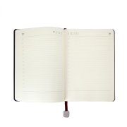 Ежедневник недатированный Boomer, А5, темно-коричневый, кремовый блок в линейку, без обреза Коричневый