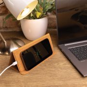 Коврик для мыши Cork с функцией беспроводной зарядки и подставки для телефона, 10 Вт