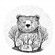 Футболка женская Bear, белая