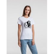 Футболка женская «Приступ лени», белая арт. 70472.60 Футболка женская «Приступ лени», белая арт. 70472.60