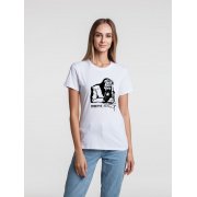 Футболка женская «Приступ лени», белая арт. 70472.60 Футболка женская «Приступ лени», белая арт. 70472.60