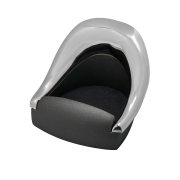 Подставка для скрепок "КРЕСЛО"; 7,2х6,5х5,1 см; металл; лазерная гравировка серебристый