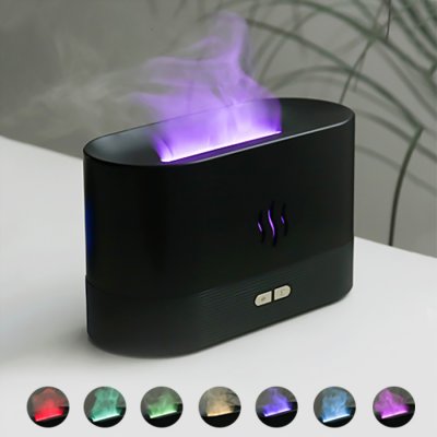 Светодиодный USB увлажнитель-ароматизатор Flame RGB, черный арт. 21018.02