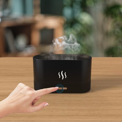 Светодиодный USB увлажнитель-ароматизатор Flame RGB, черный арт. 21018.02