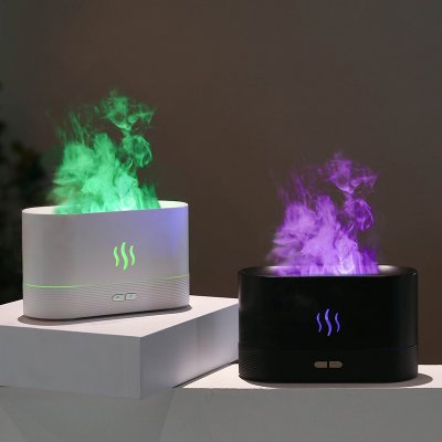 Светодиодный USB увлажнитель-ароматизатор Flame RGB, черный арт. 21018.02
