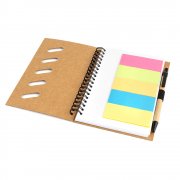 Блокнот Гарольд со стикерами и шариковой ручкой, черный арт. 51003.02