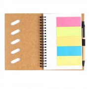 Блокнот Гарольд со стикерами и шариковой ручкой, черный арт. 51003.02