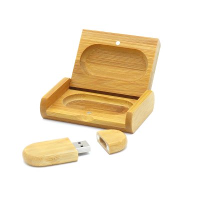 Флешка Woodcoin в деревянном футляре, 32 Гб, светло-коричневый арт. 3031.11