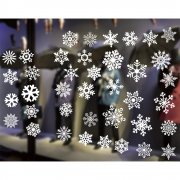 Самоклеящаяся наклейка (снежинки 2 шт. в рулоне)