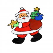 Наклейка на окно (пластиковая) (дед мороз 28*40) арт. SYBXT-292259