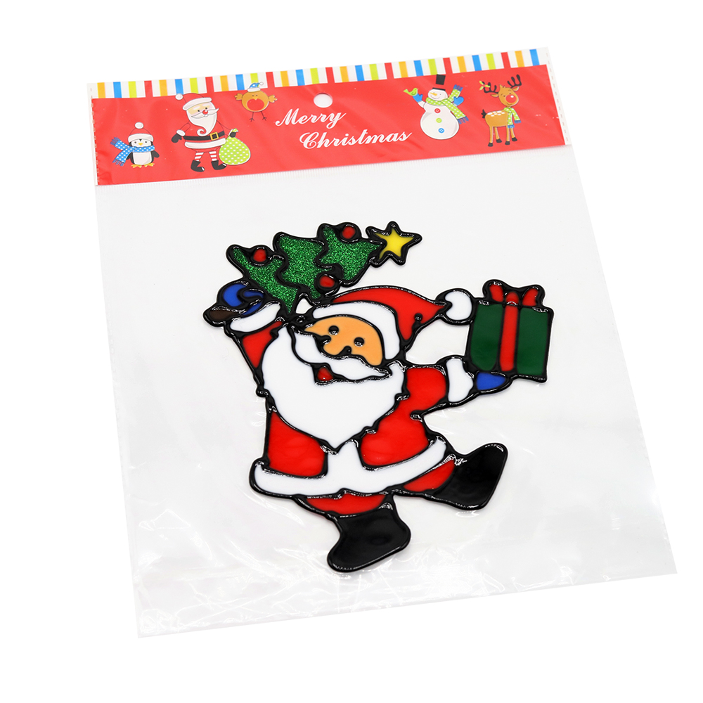 Наклейки на окна (пластиковые) (дед мороз 20*25) арт. SYBXT-292144 Наклейки на окна (пластиковые) (дед мороз 20*25) арт. SYBXT-292144