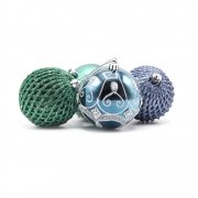 Набор новогодних пластиковых шаров №4 (9 шт.) арт. SYKCQA-012101