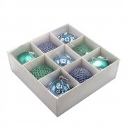 Набор новогодних пластиковых шаров №4 (9 шт.) арт. SYKCQA-012101