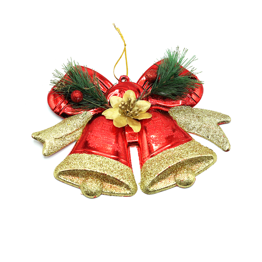 Пластиковое украшение - колокольчики красно-золотистые арт. SYLD-502095 Пластиковое украшение - колокольчики красно-золотистые арт. SYLD-502095