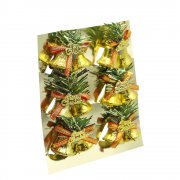 Набор пластиковых  колокольчиков C Рожеством арт. SYLD--5120172