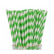 Белая бумажная трубочка , размер 197*6 мм, цветная  (25 шт в бумажной упаковке) арт. E317/ 