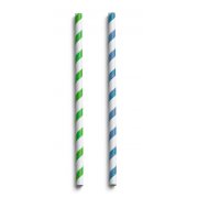 Белая бумажная трубочка , размер 197*6 мм, цветная  (25 шт в бумажной упаковке) арт. E317/ 