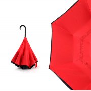 Зонт-трость механический Chaplin, черно-красный