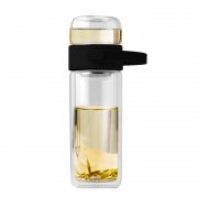 Бутылка Easy pot из боросиликатного стекла с инфьюзером, черная арт. 14024.02