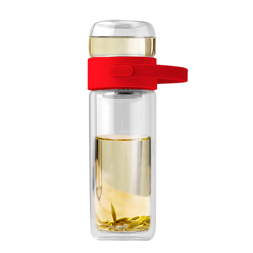 Бутылка Easy pot из боросиликатного стекла с инфьюзером, красная арт. 14024.05 Бутылка Easy pot из боросиликатного стекла с инфьюзером, красная арт. 14024.05