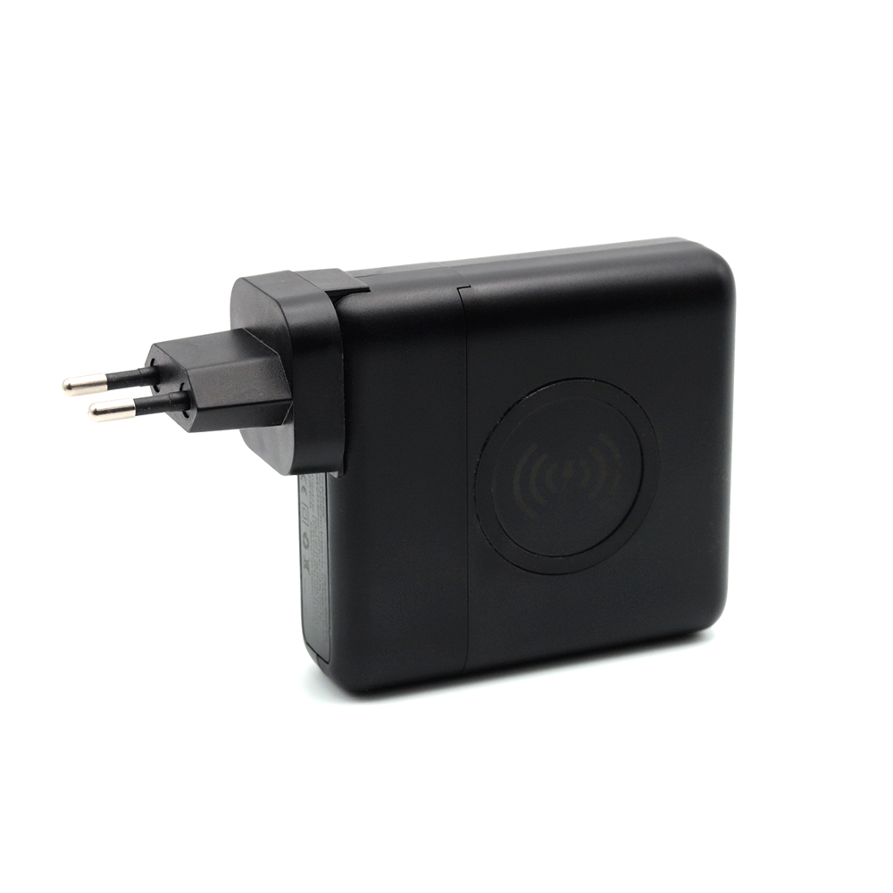 Внешний аккумулятор Gemini с беспроводной зарядкой и сетевым адаптером, 10000 mAh, черный арт. 2032.02 Внешний аккумулятор Gemini с беспроводной зарядкой и сетевым адаптером, 10000 mAh, черный арт. 2032.02