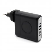 Внешний аккумулятор Gemini с беспроводной зарядкой и сетевым адаптером, 10000 mAh, черный арт. 2032.02