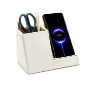 Настольный органайзер Ron c беспроводной зарядкой, белый арт. 7017.01
