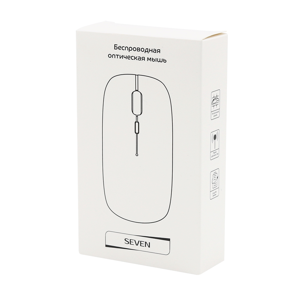 Мышь компьютерная беспроводная Seven, белая арт. 18016.01 Мышь компьютерная беспроводная Seven, белая арт. 18016.01