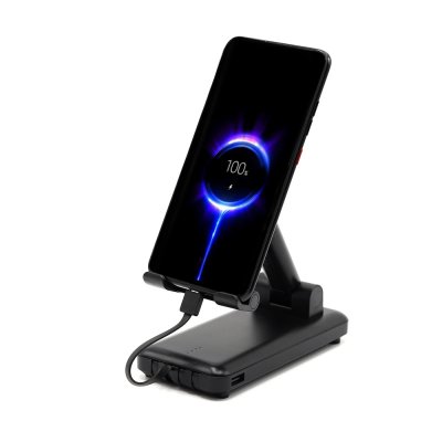 Внешний аккумулятор c подставкой для телефона Hold-Pro 10000mAh, черный арт. 18006.02