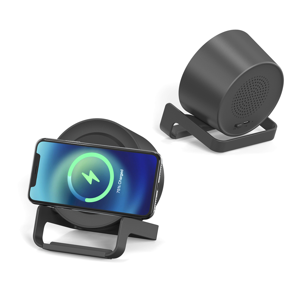 Беспроводная Bluetooth колонка U-Tone c функцией беспроводной зарядки, черный арт. 11020.02 Беспроводная Bluetooth колонка U-Tone c функцией беспроводной зарядки, черный арт. 11020.02