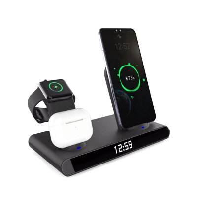 Часы электронные Abbatt мультифункциональные с беспроводной зарядкой, черный арт. 7021.02 Часы электронные Abbatt мультифункциональные с беспроводной зарядкой, черный арт. 7021.02