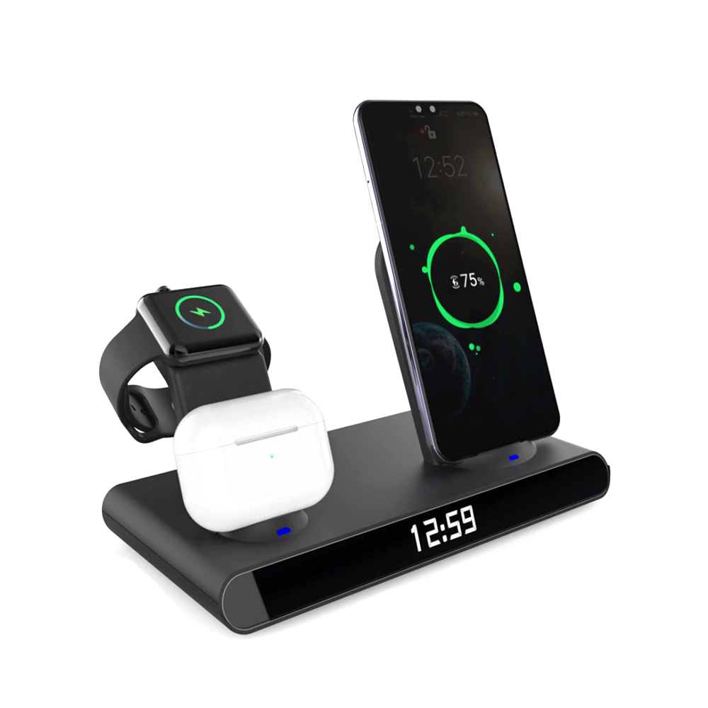 Часы электронные Abbatt мультифункциональные с беспроводной зарядкой, черный арт. 7021.02 Часы электронные Abbatt мультифункциональные с беспроводной зарядкой, черный арт. 7021.02