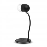 Лампа с колонкой и беспроводной зарядкой Alladin, черная арт. 45000.02