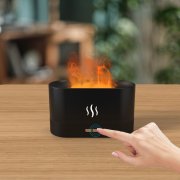 Светодиодный USB увлажнитель-ароматизатор Flame, черный арт. 21014.02