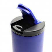 Термокружка с двойной металлической стенкой Rolly, софт-тач, синий арт. 5027.03