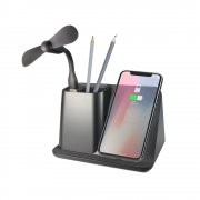 Настольный органайзер Mercury c беспроводной зарядкой и вентилятором арт. 7016.02