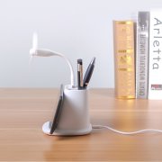 Настольный органайзер Limerick c беспроводной зарядкой, вентилятором и лампой арт. 7005.01