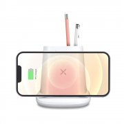 Настольный органайзер Limerick c беспроводной зарядкой, вентилятором и лампой