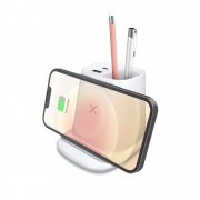 Настольный органайзер Limerick c беспроводной зарядкой, вентилятором и лампой арт. 7005.01