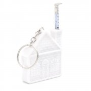 Брелок-рулетка "Home", 1 метр, белый