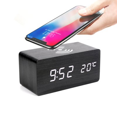 Многофункциональные часы - погодная станция с беспроводной зарядкой, черный арт. 7003.02 Многофункциональные часы - погодная станция с беспроводной зарядкой, черный арт. 7003.02