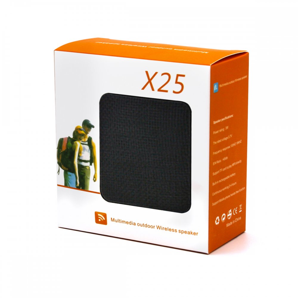 Беспроводная Bluetooth колонка X25 Outdoor (BLTS01), черная арт. 11006.02 Беспроводная Bluetooth колонка X25 Outdoor (BLTS01), черная арт. 11006.02