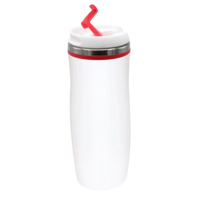 Термокружка Latte, бело-красный арт. 5003.05